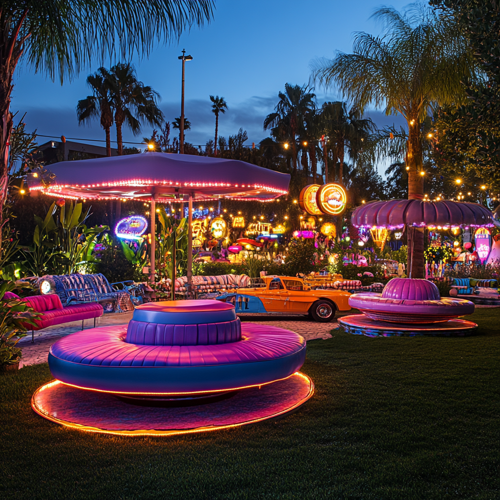 50s Style Amusement Park Party Under the Stars