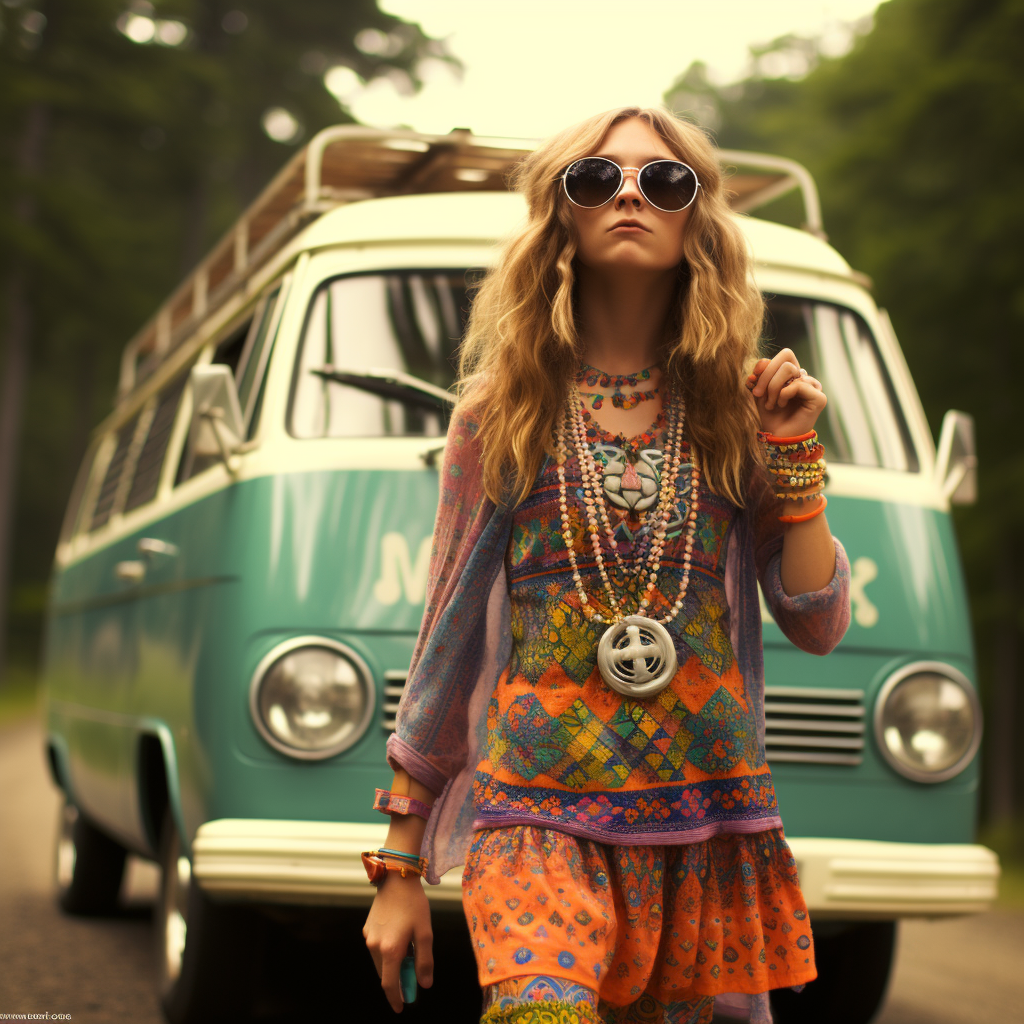 70s Fashions, Hippie Woodstock, Ultra Realistic