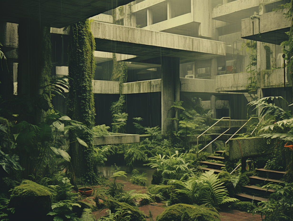 70s Rainforest Soviet Architecture