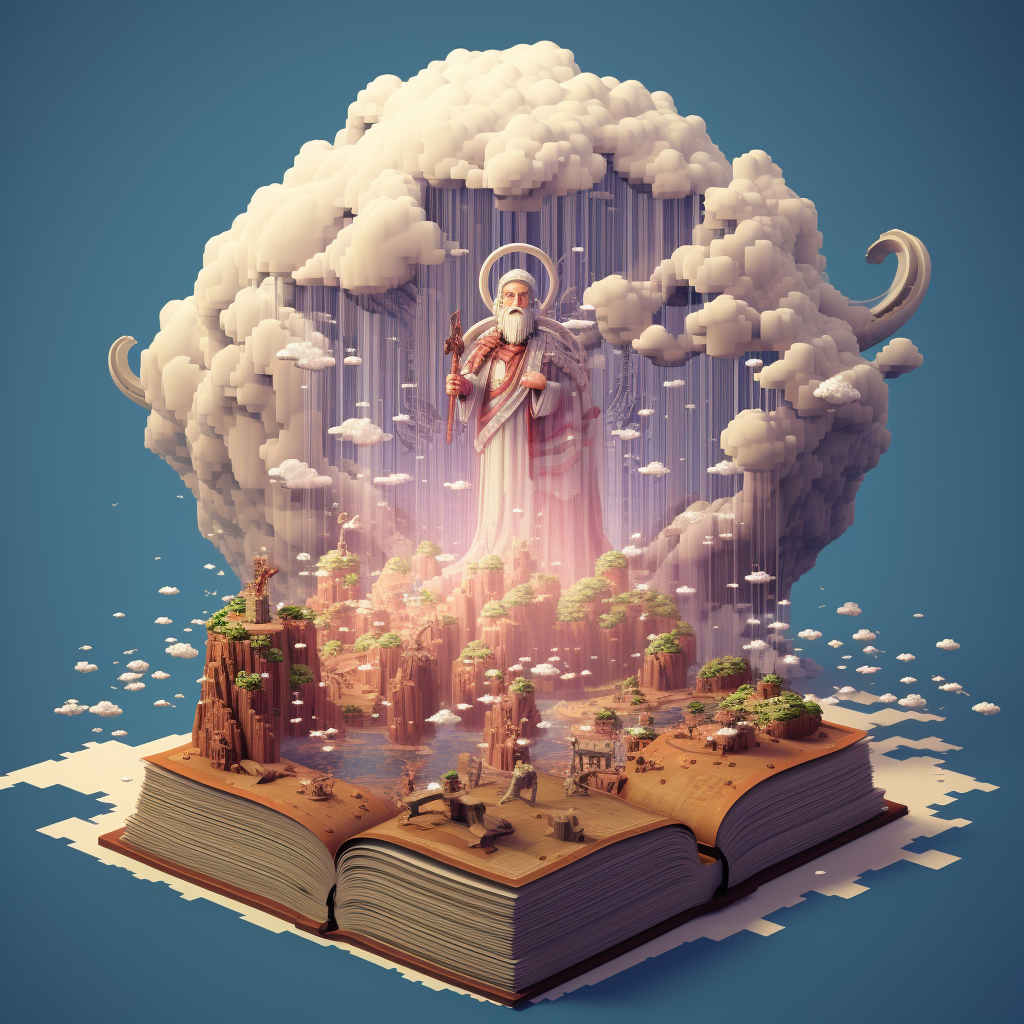 Pixel art gods book kingdom heaven