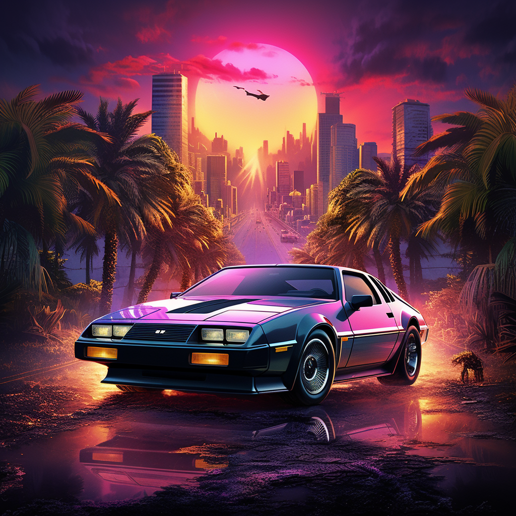 Classic 80s car movie cover