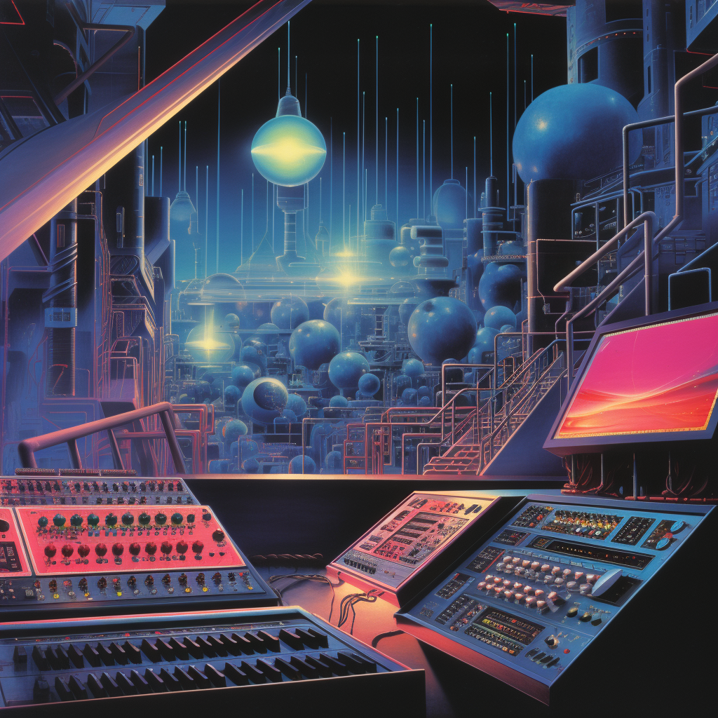 80s Electronic Music Album Cover