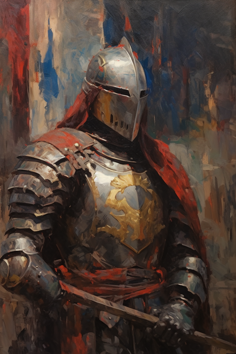 Knight from 80s Oil Painting