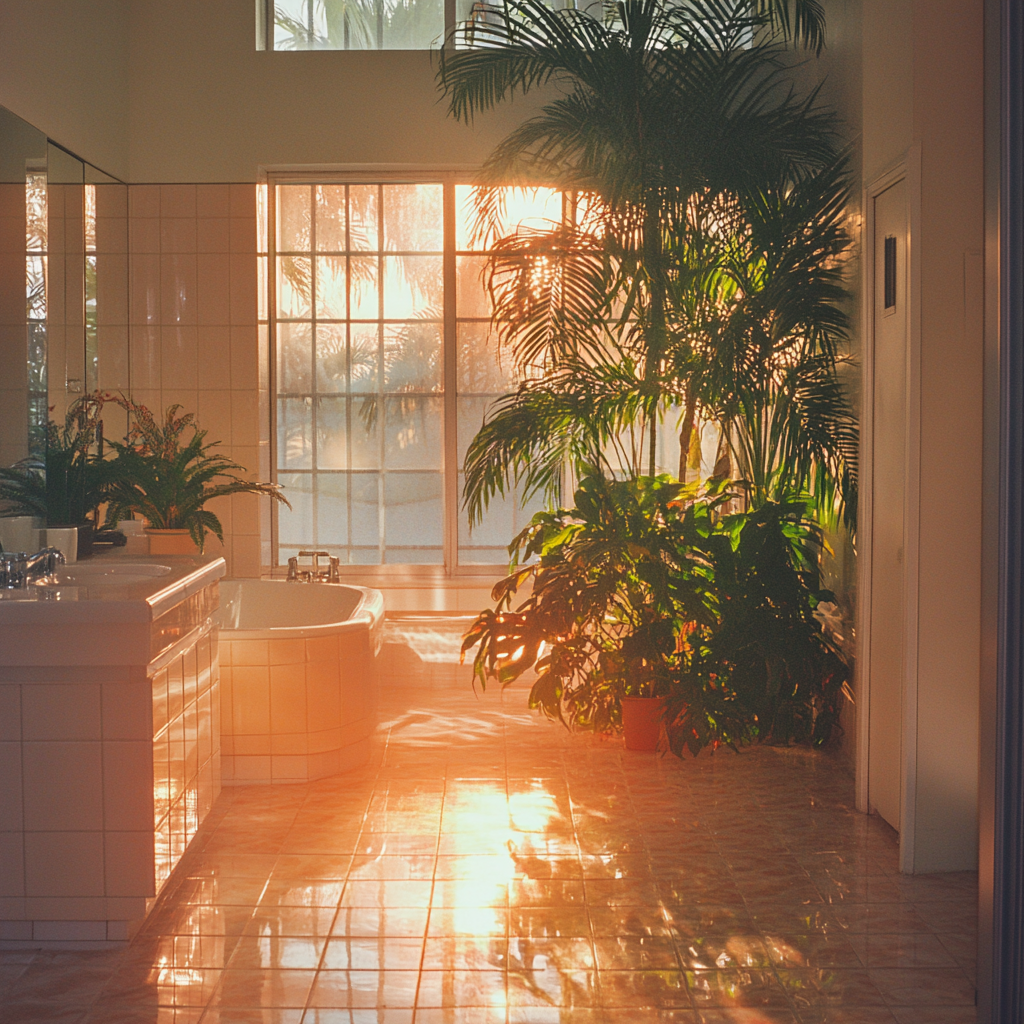 80s Sunset Villa Bathroom Miami