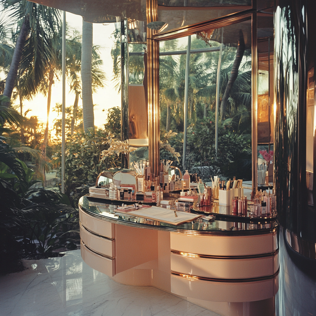 Miami villa sunset vanity set