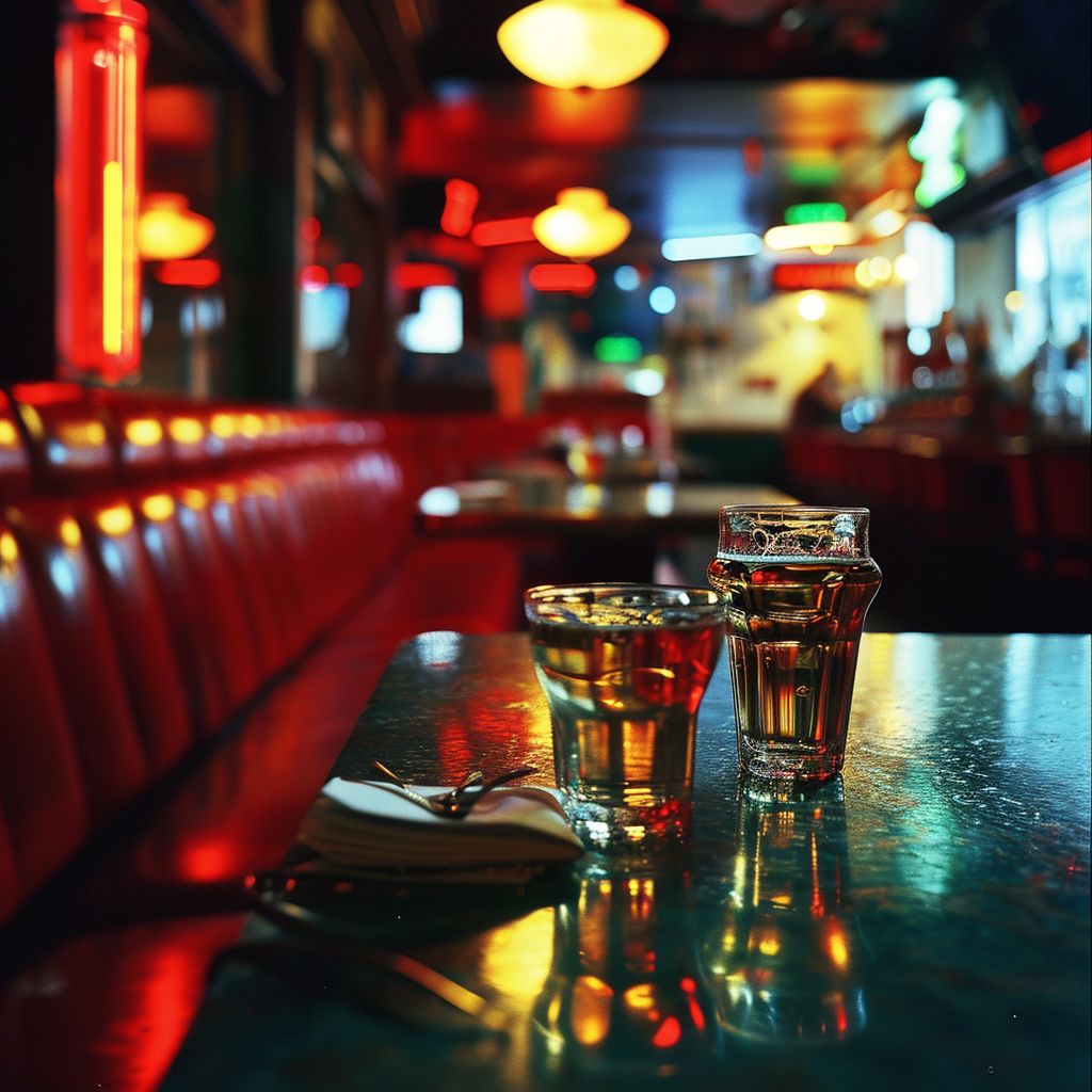 Stylish 90s London Bar Interior