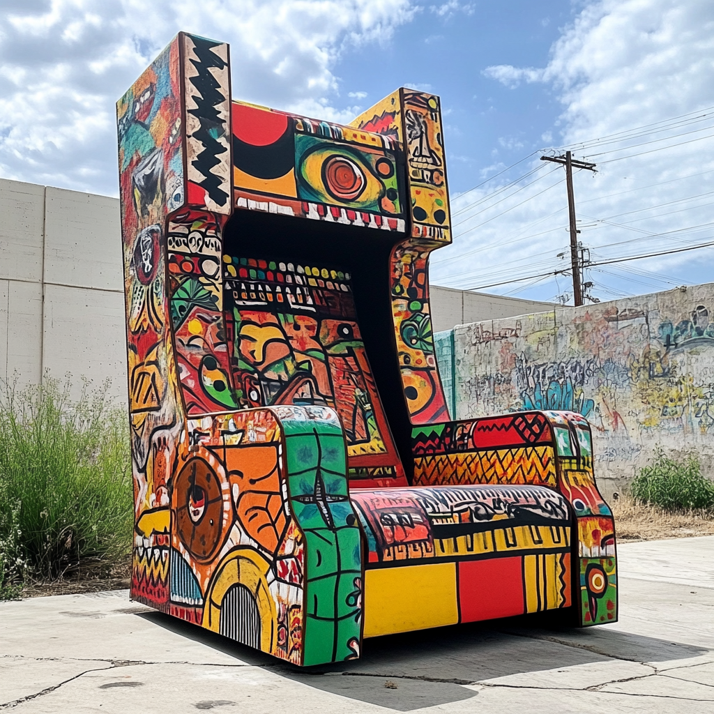 A 3' wide chair inspired by South Los Angeles