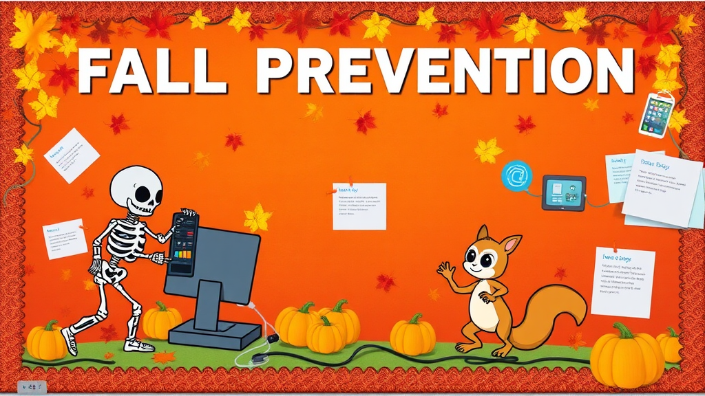 A Autumn Bulletin Board for Fall Prevention Tips