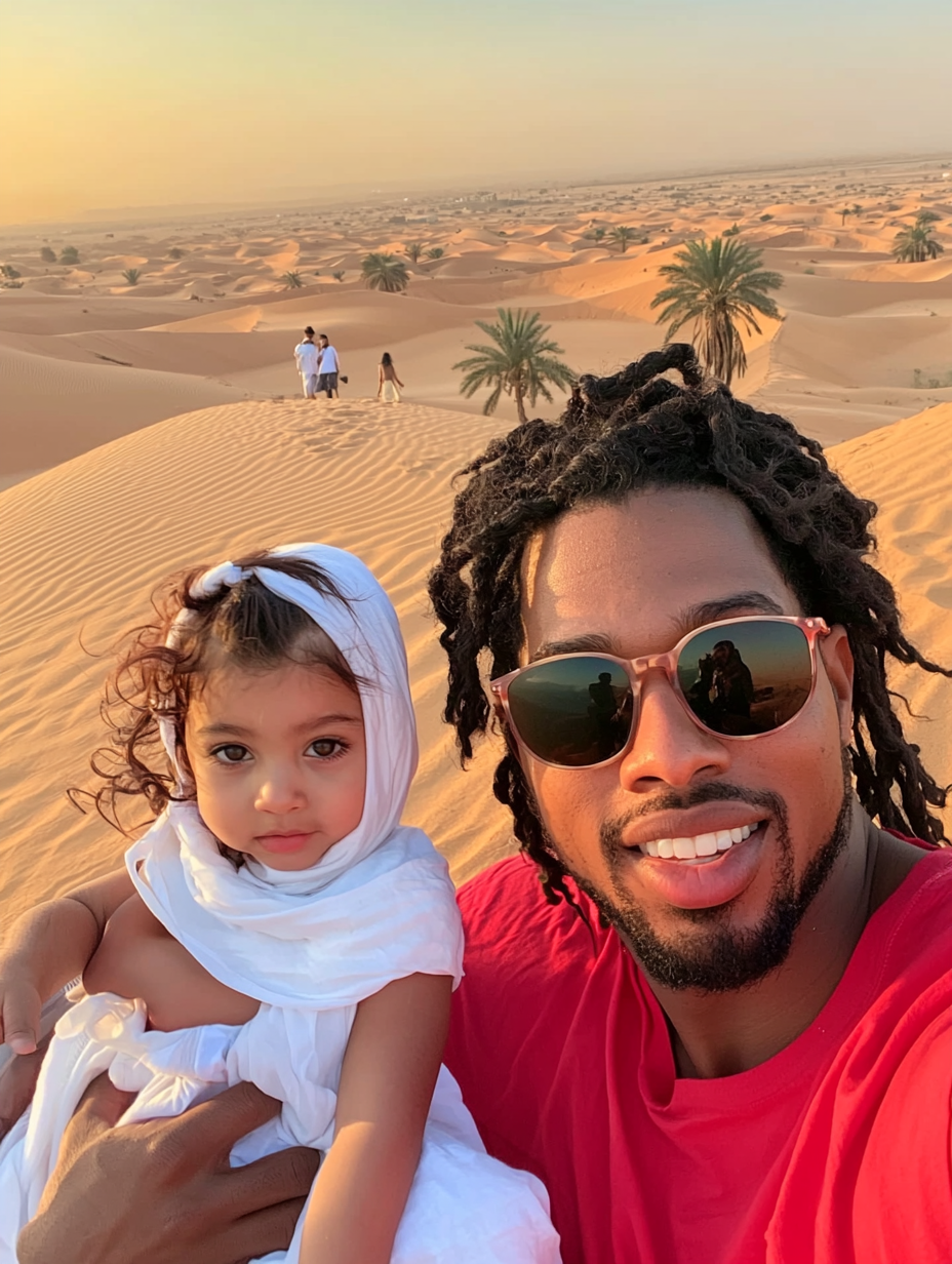 A Beautiful Family Portrait in Desert Sunset