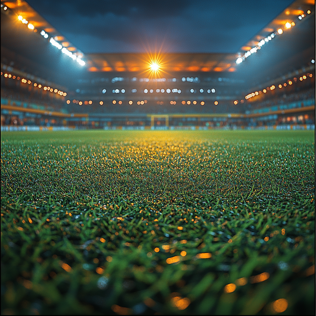 A Beautiful Tanzanian Football Stadium at Dusk