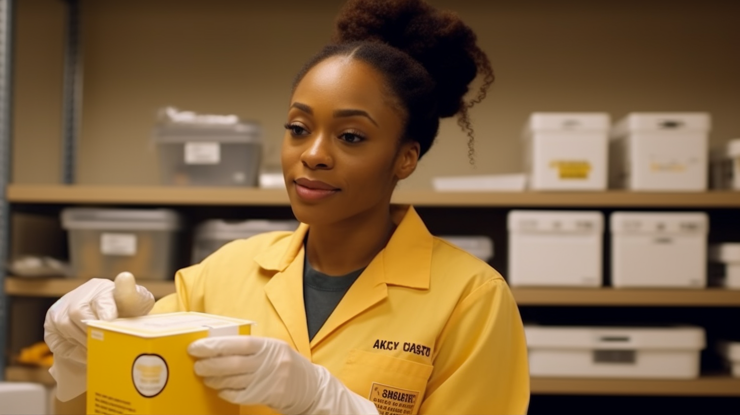 A Black Woman Unboxing Face Cream in Bathroom