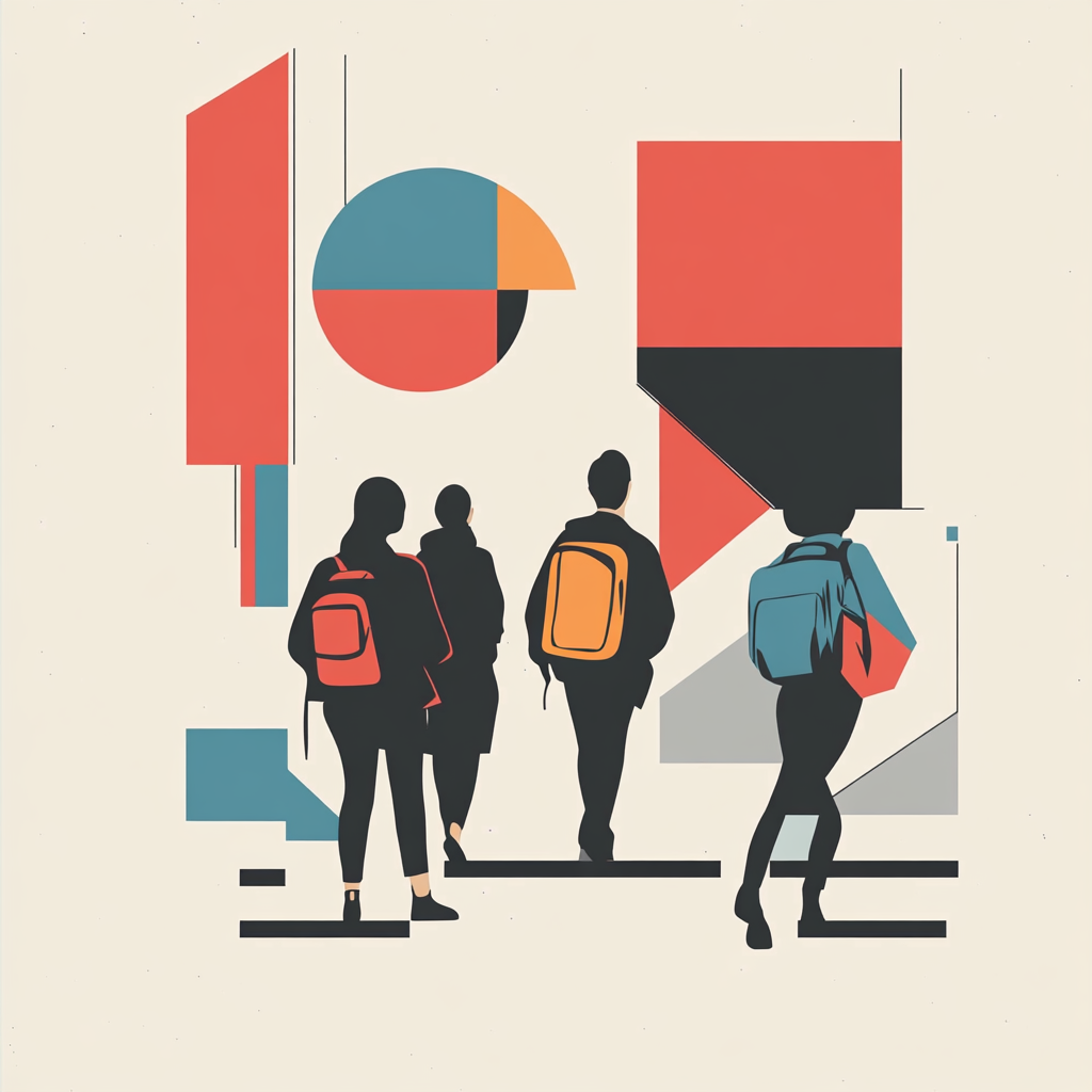 A Bold, Geometric School Event Poster