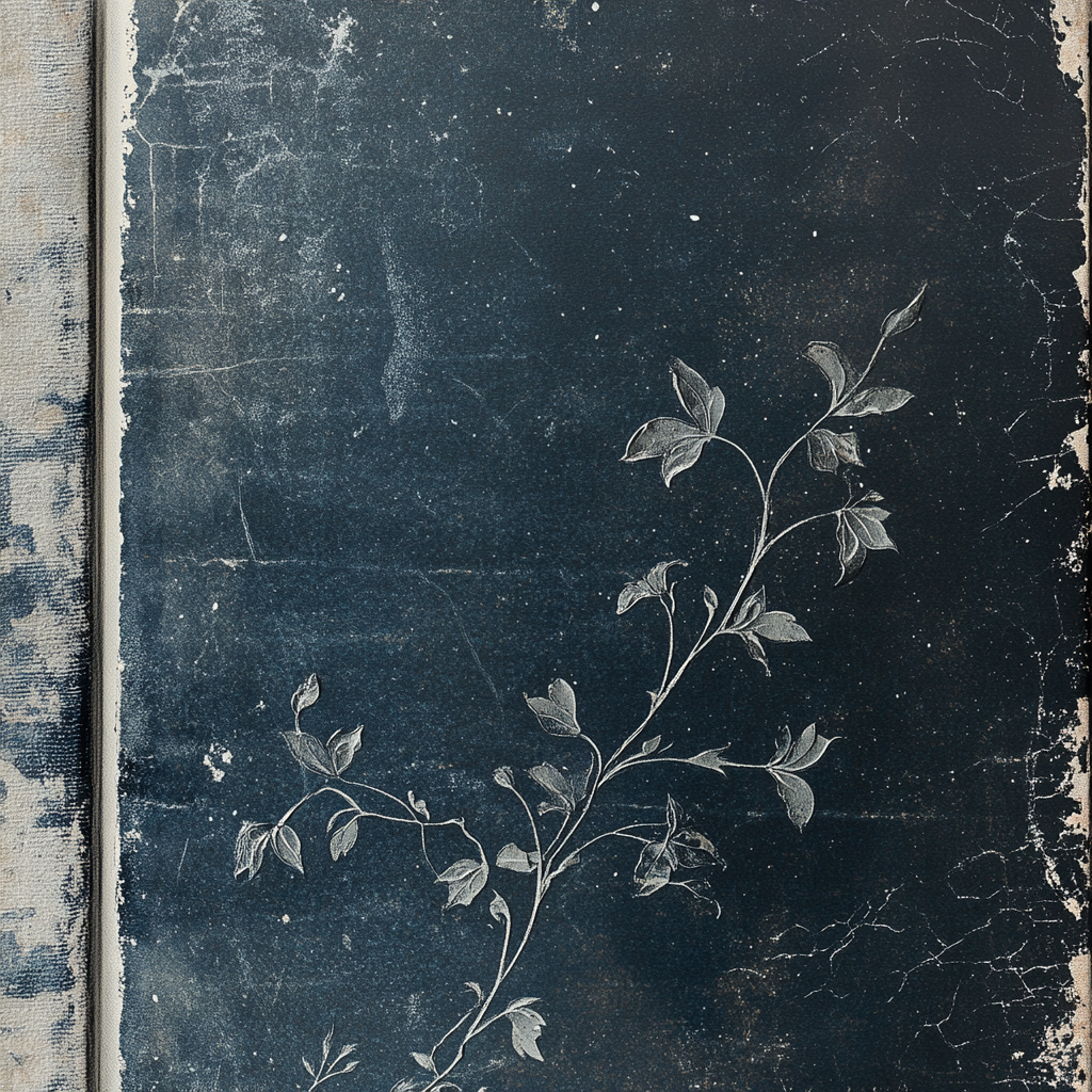 A Book's Blue and Gray Edge with Water Droplets