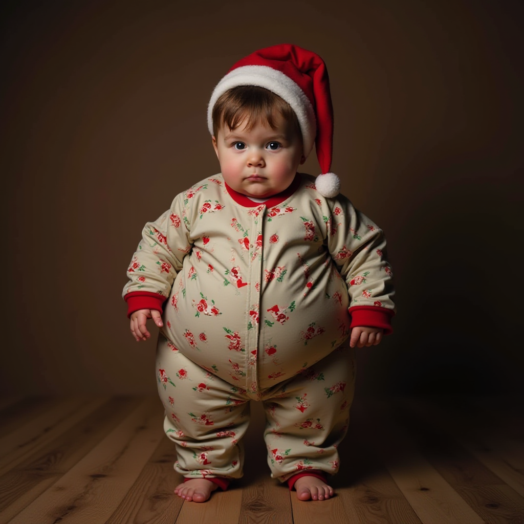 A Boy Inflating on Christmas with Air Pump