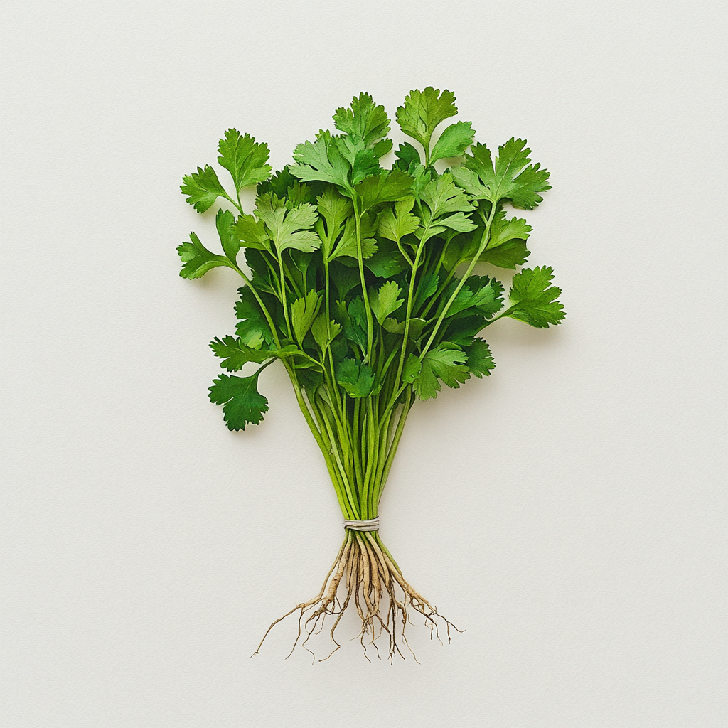 A Bright Bunch of Fresh Coriander Leaves