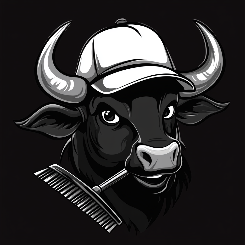 A Cartoon Bull Logo for Blacktop Bulls Company