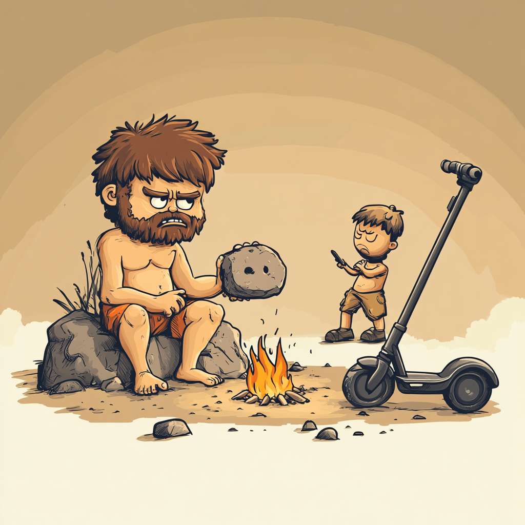 A Caveman And A Modern Human Adventures