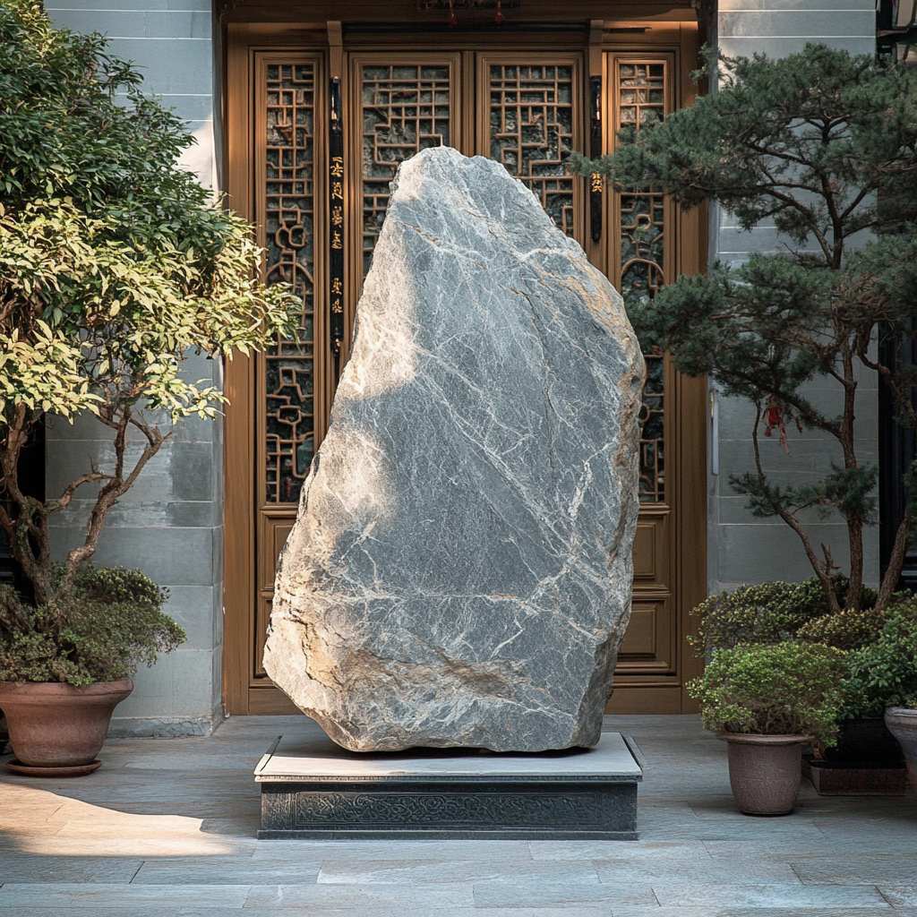 A Chinese big rock symbolizing Earth element strength.