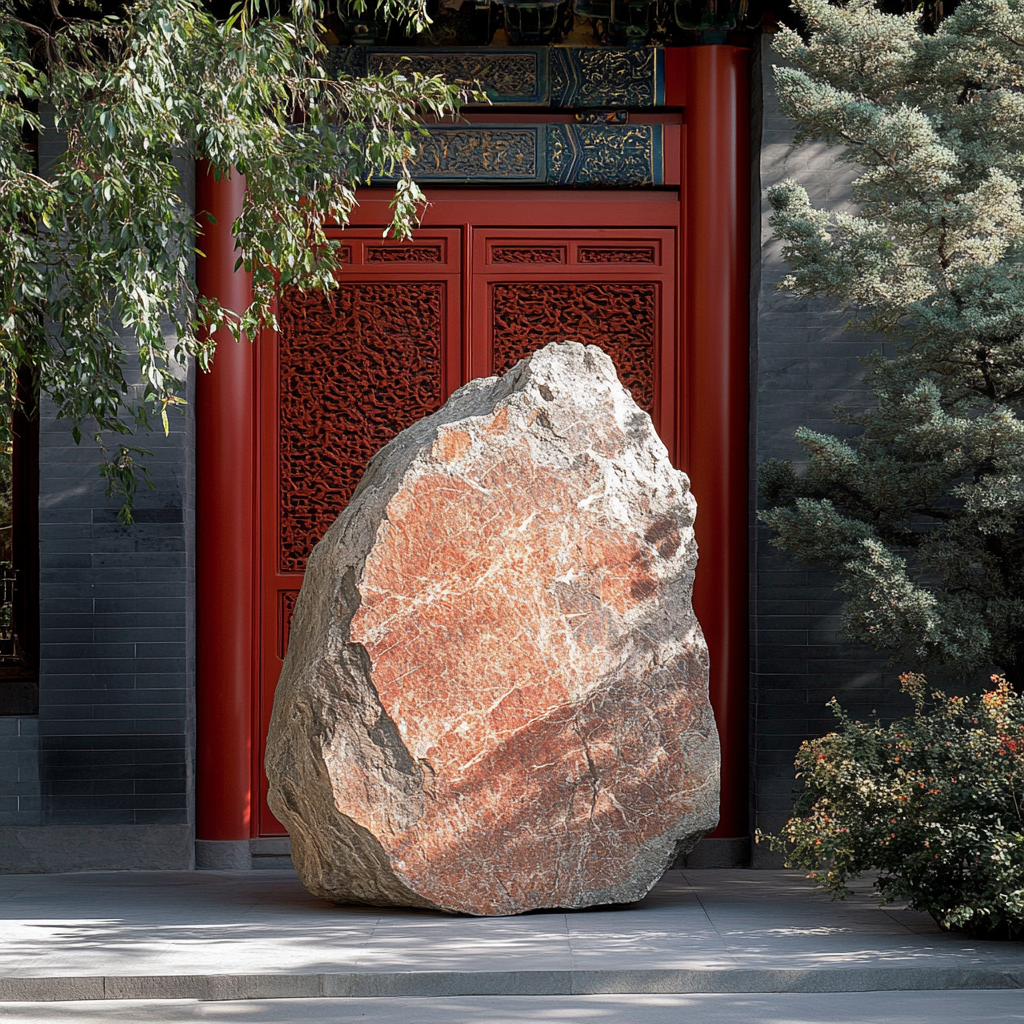 A Chinese stone symbolizes stability and support.