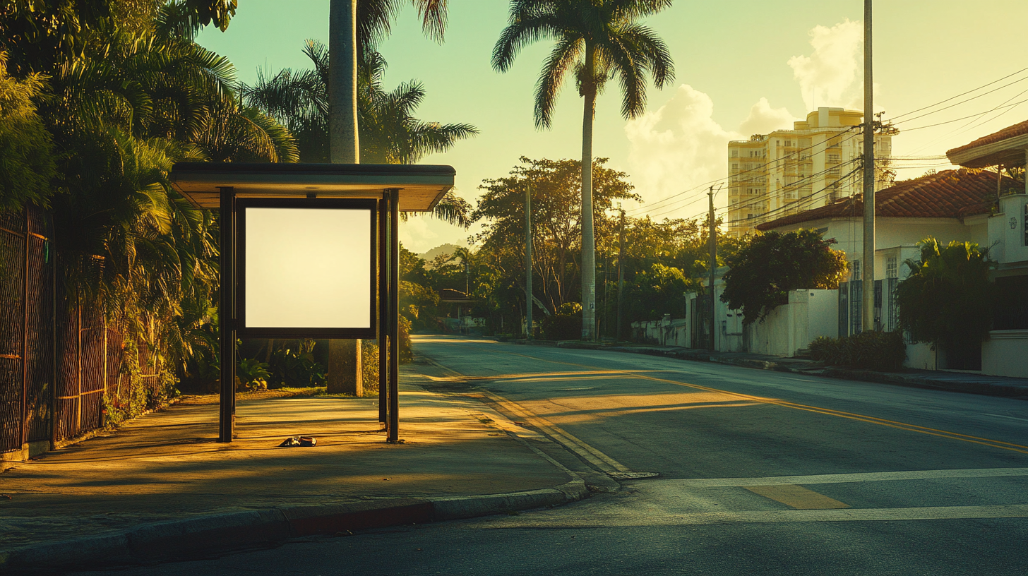 A Cinematic Bus Stop in Panama City