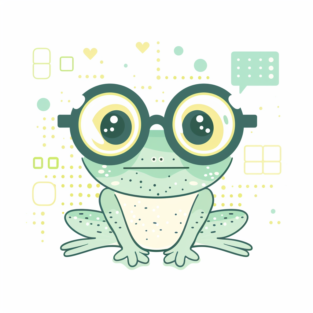 A Clever Frog with Wise Glasses Logo Design