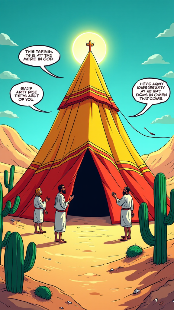 A Colorful Comic Scene: The Tabernacle in the Desert