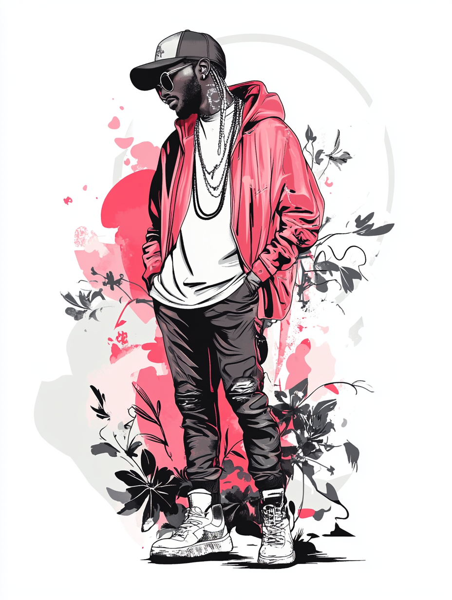 A Colorful Rapper in Neo-Pop Style