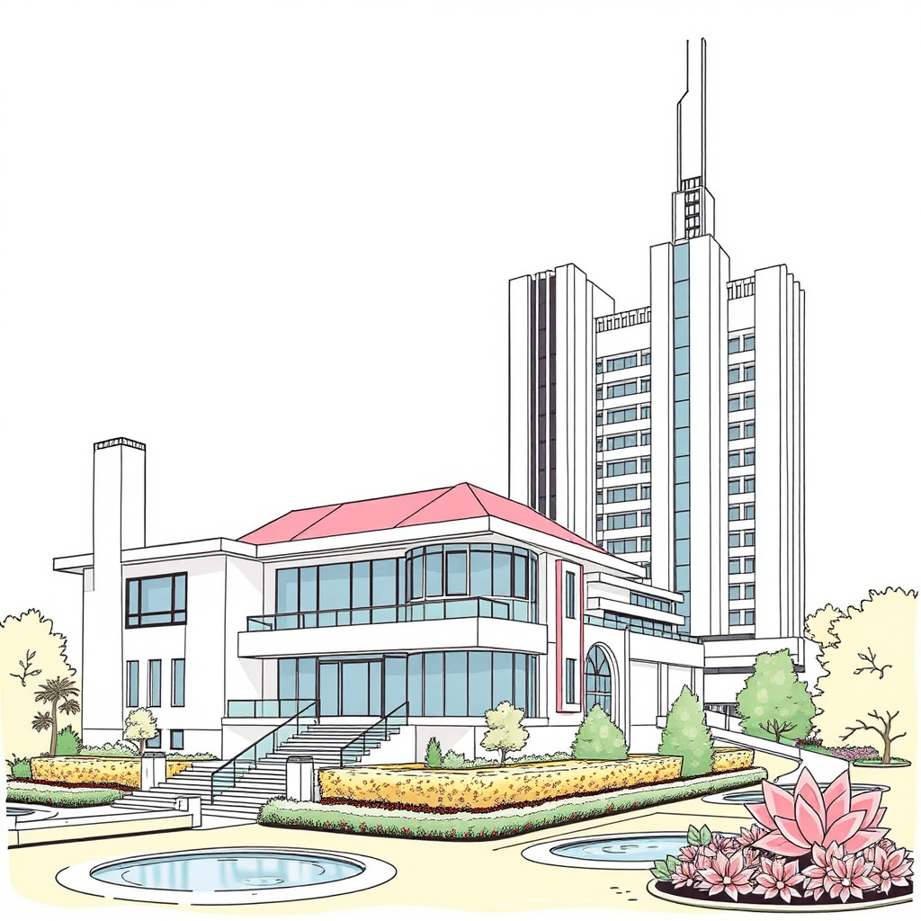 A Contemporary House with Minimalist Gardens