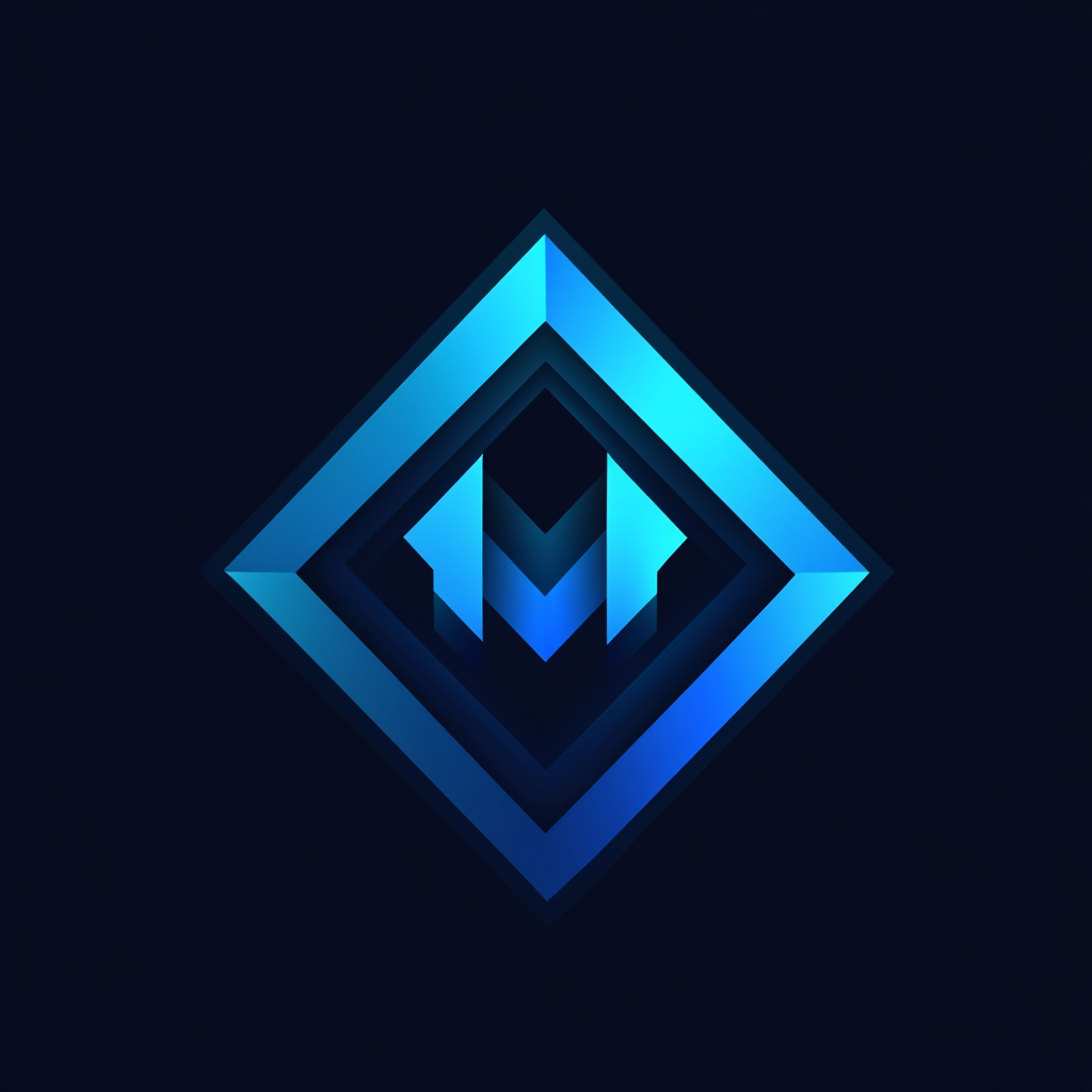 A Cool Blue Logo for Tech Startup MP