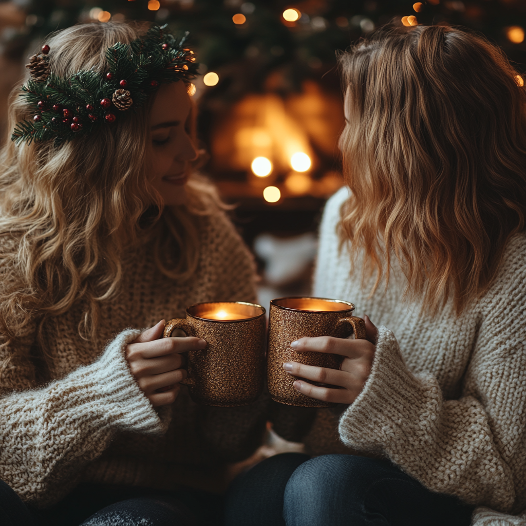 A Cozy Christmas Evening by the Fireplace