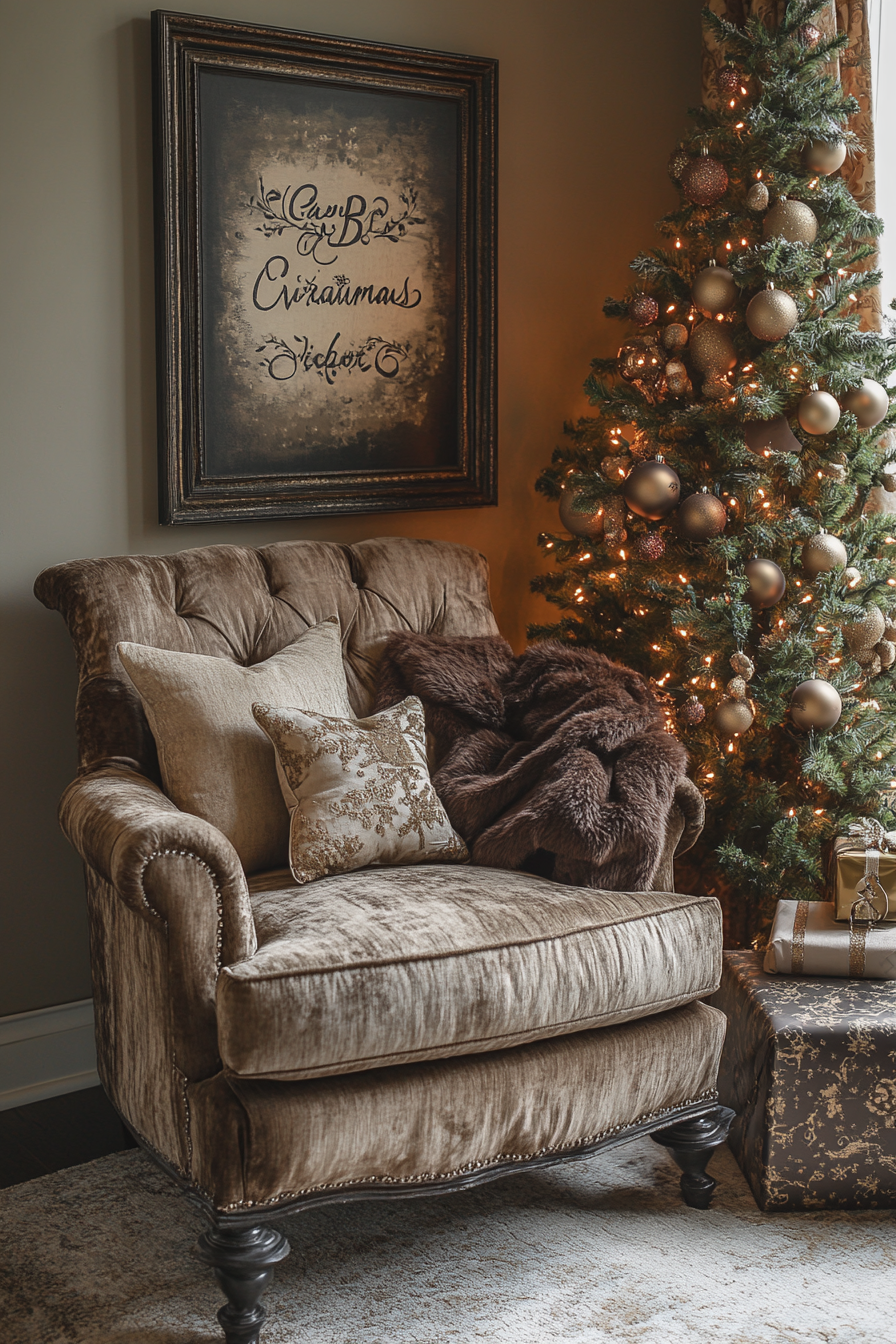 A Cozy Corner with Belgian Chocolate-Inspired Christmas Decor