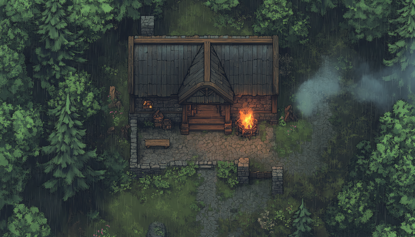 A Cozy Outpost in a Haunted, Rainy Forest