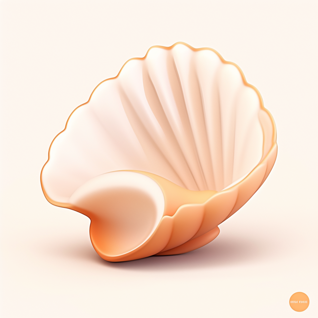 A Cute Cockle Food in 3D