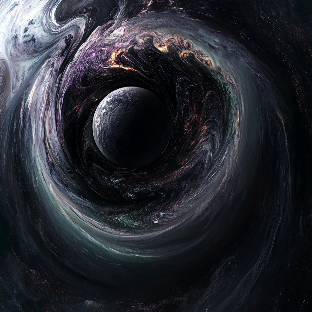 A Dark Ultraviolet Vortex Planet from Space