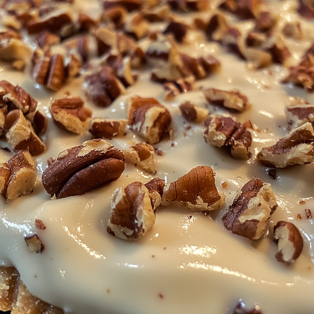 A Delicious Close-up of Pecan Cream Pie