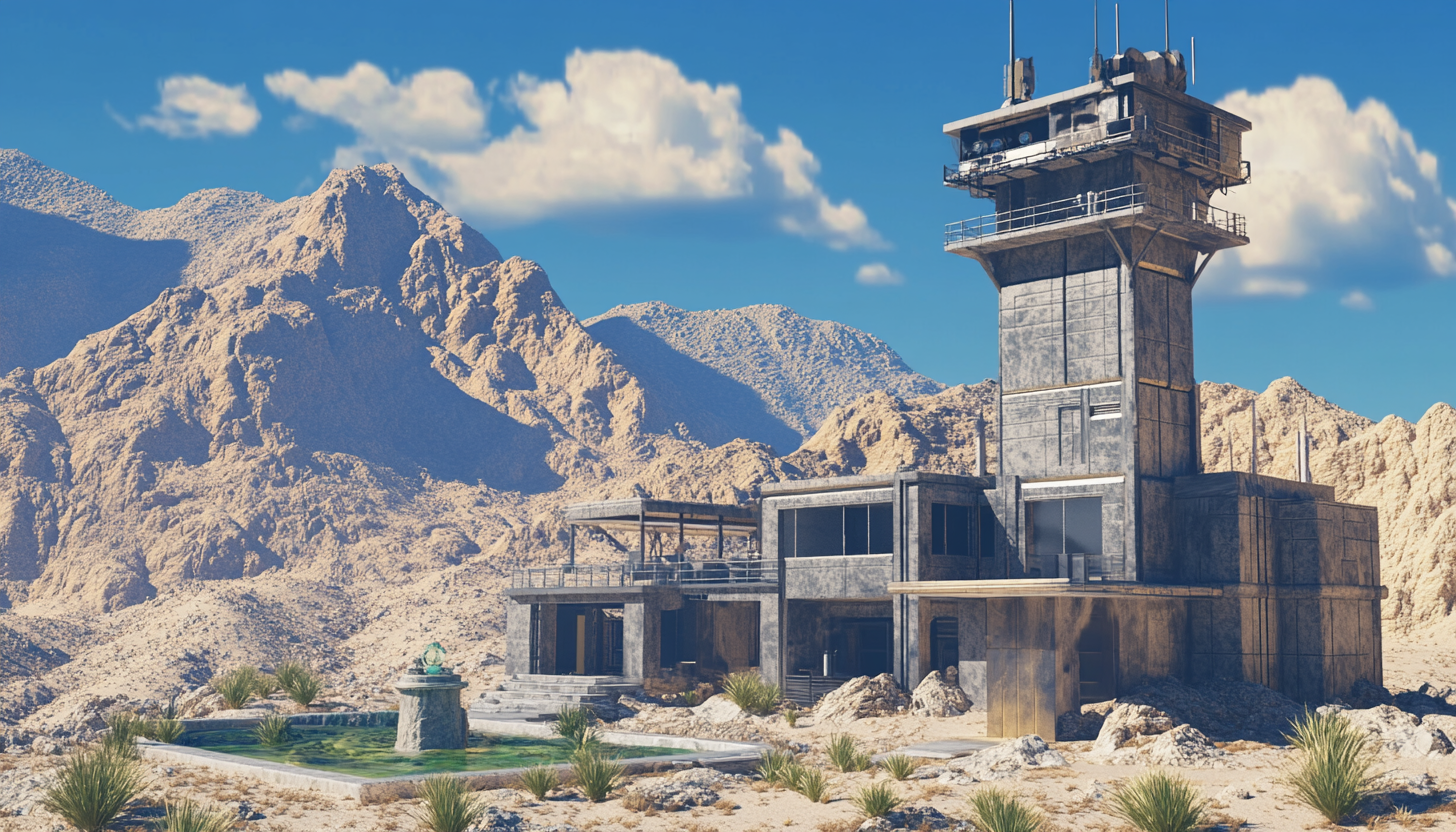 A Desert Outpost with Oasis in Death Valley.