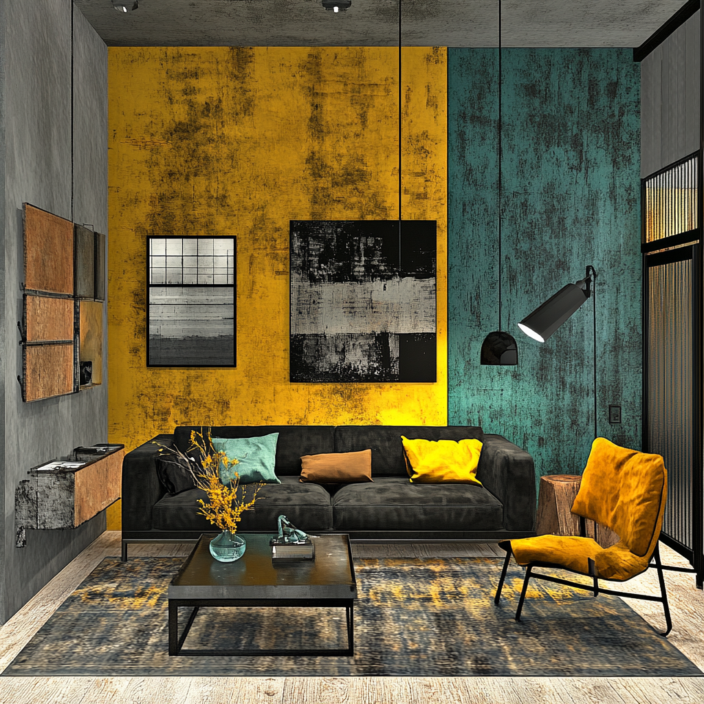 A Design Board for a Urban Style Living Room