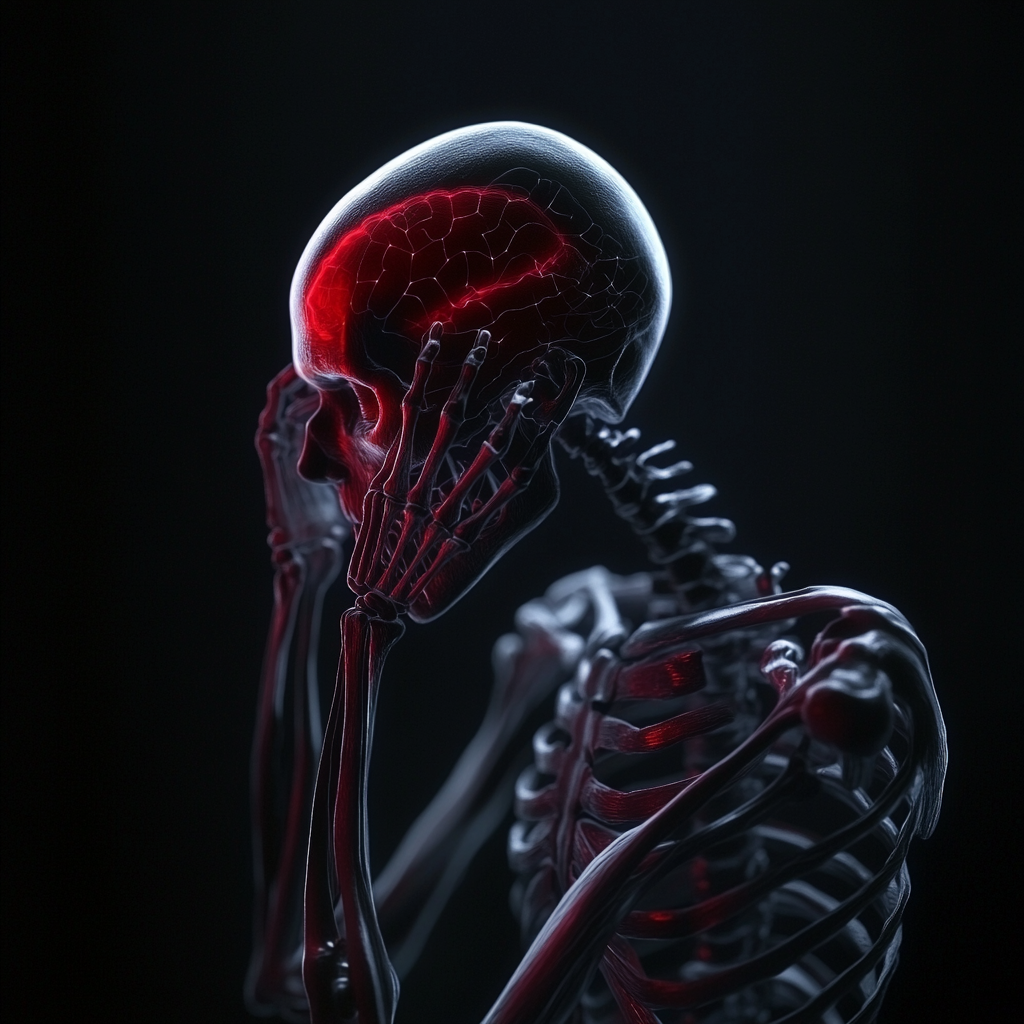 A Detailed X-Ray Image of Migraine Pain