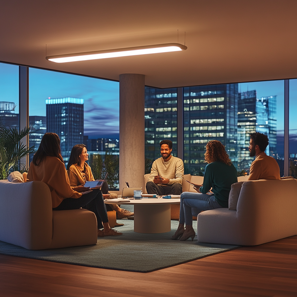 A Diverse Team in a Modern Conference Room