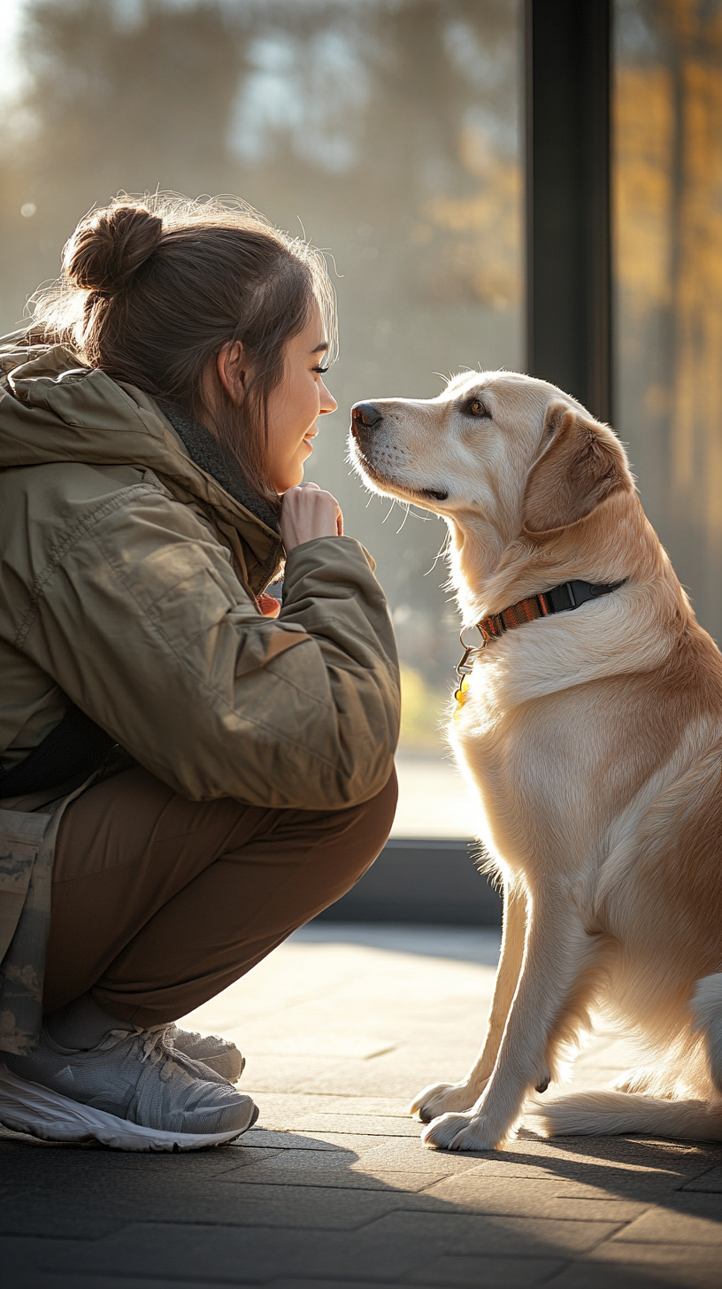 A Dog Trainer Working with Service Dog