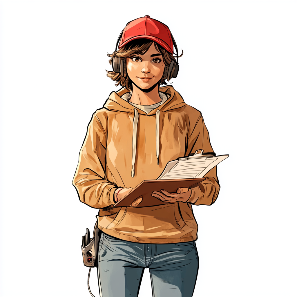 Illustration of Production Assistant on Set