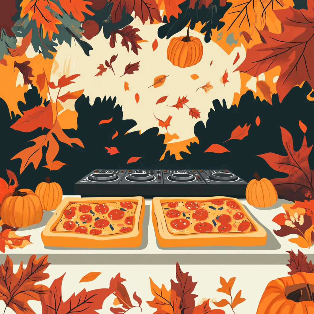 A Fall Pizza Party With Broken Pumpkins