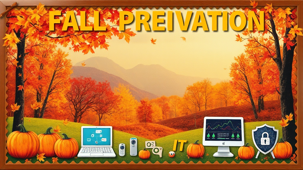 A Fall-Themed IT Safety Bulletin Board Design