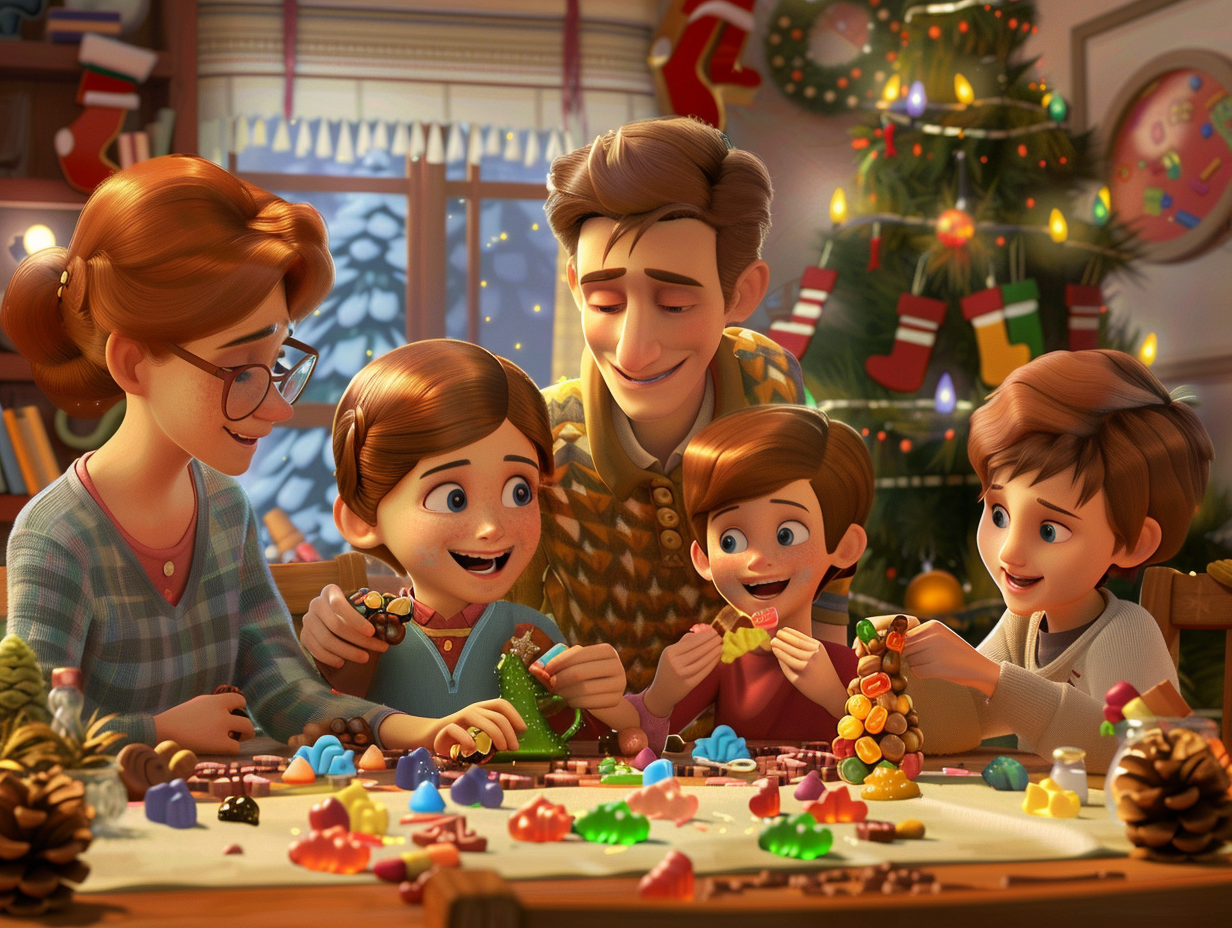 A Family Enjoying Sugar-Free Holiday Treats Together