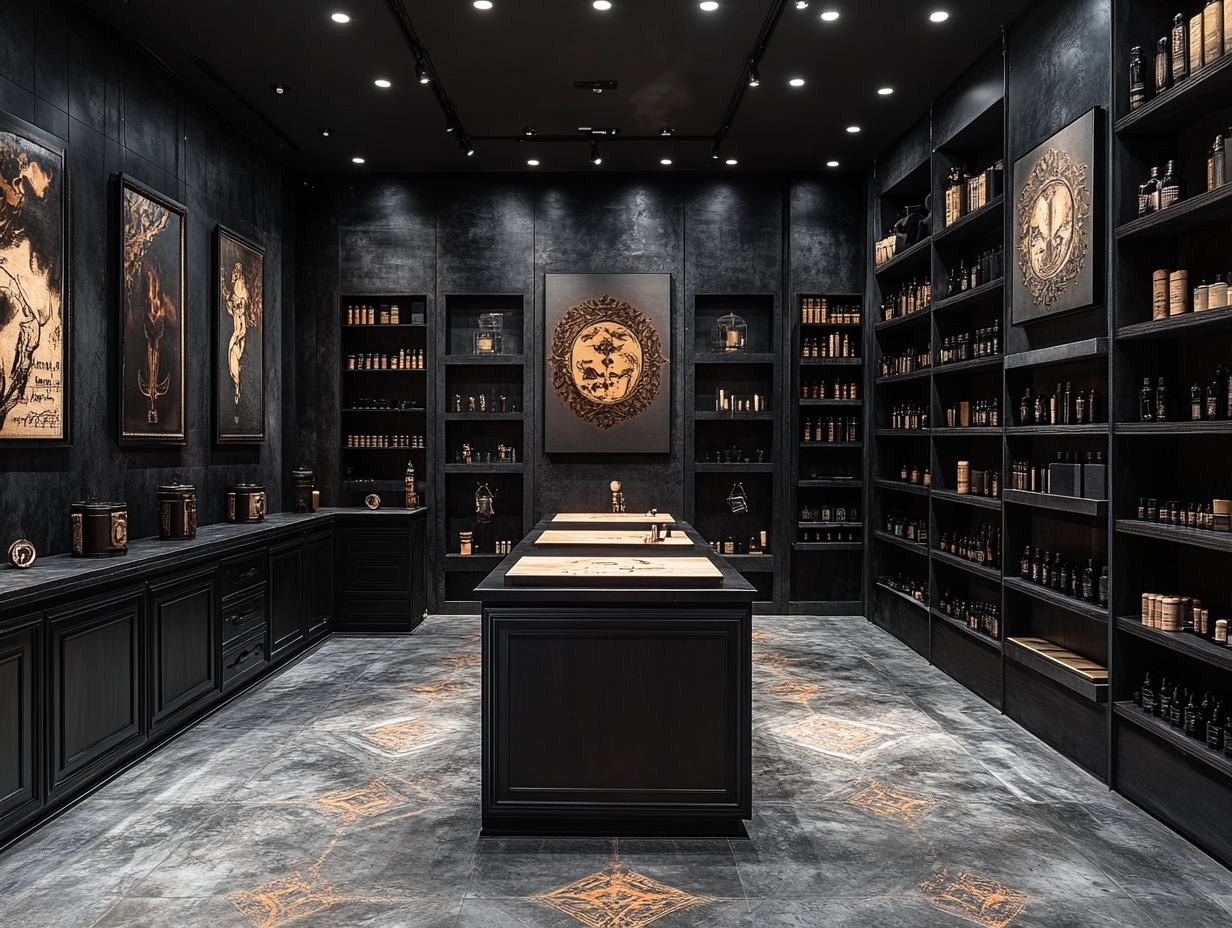 A Fancy Tattoo Shop with Elegant Designs and Decor