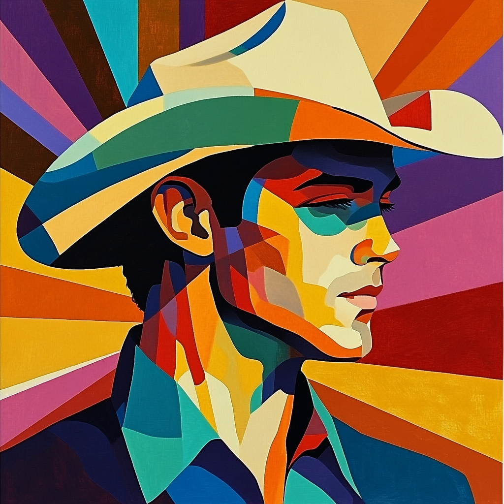 A Fauvist Art Deco Cowboy by Paul Catherall