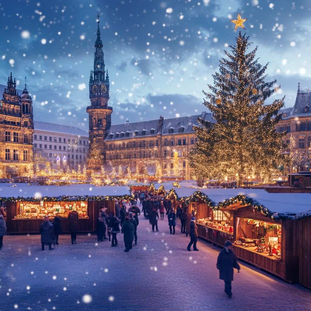 A Festive Christmas Market in Hamburg