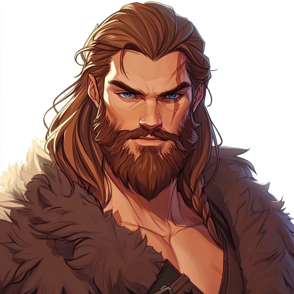 A Fierce Kind Male Barbarian in Fantasy Medieval