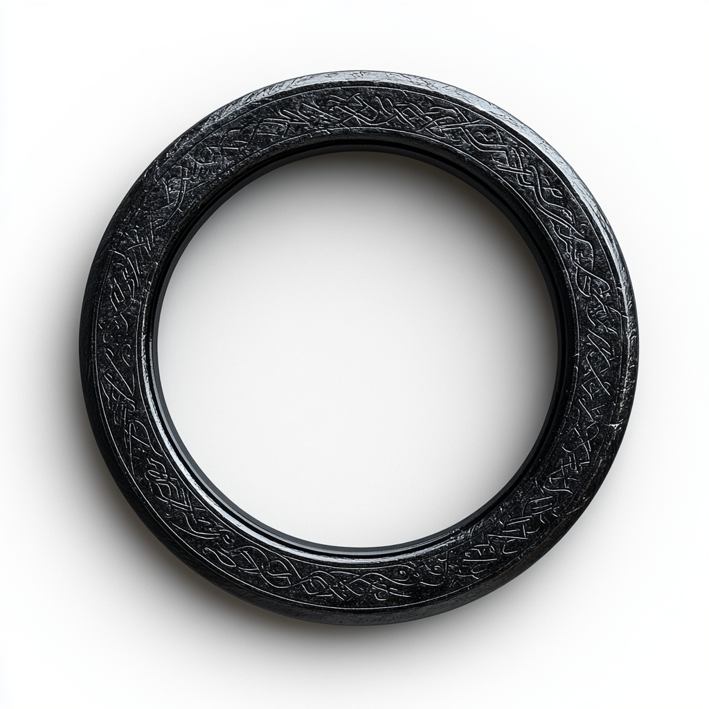 A Flat Black Circle with Dwarvish Runes