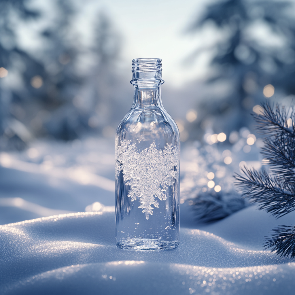 A Frozen Bottle in Winter Wonderland